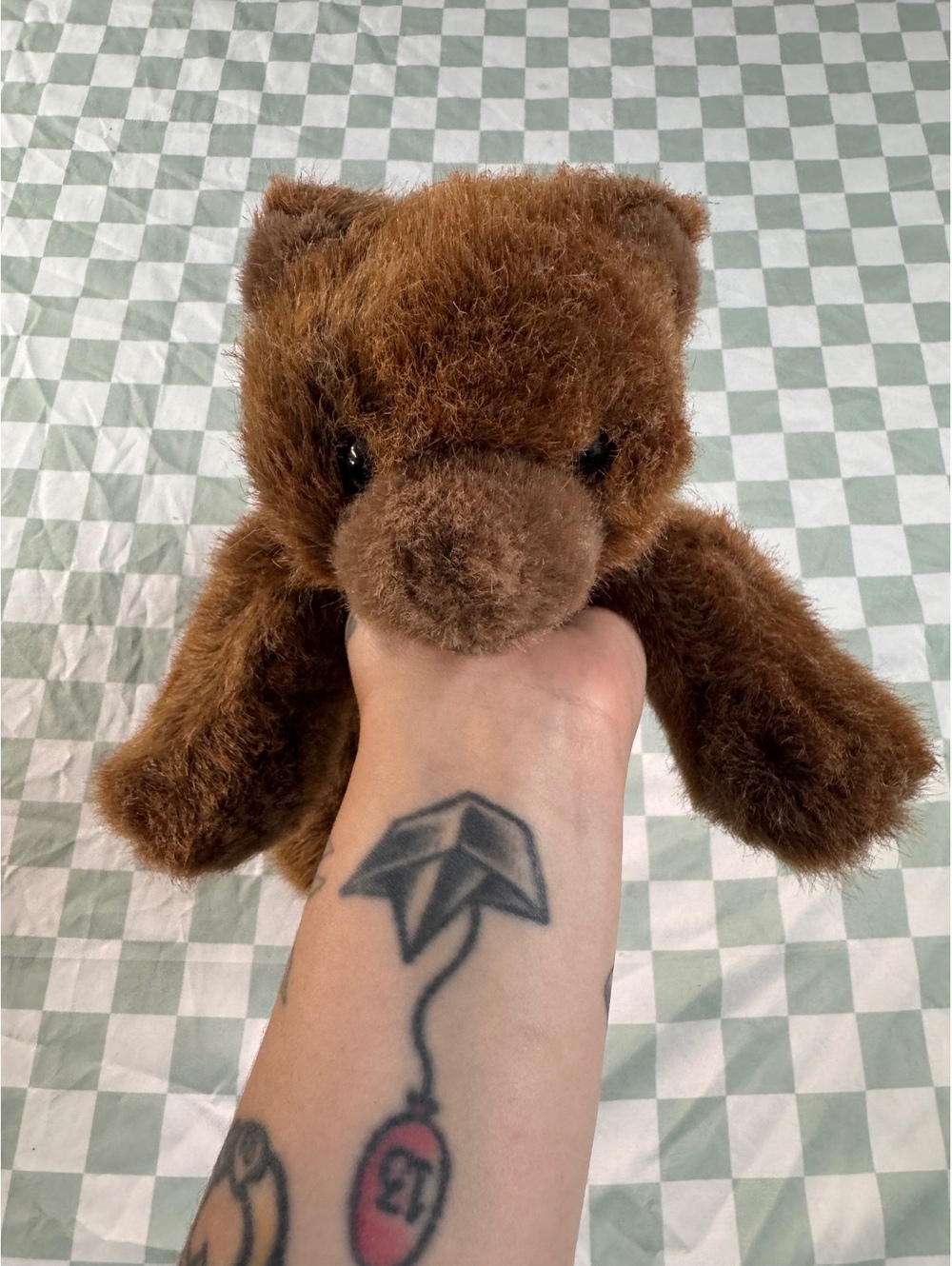 Vintage Ty Beanie Baby Brown Bear Plush Stuffed Animal